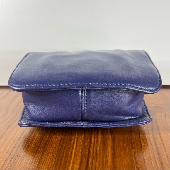 Zac Posen Z Spoke Mini Leather Crossbody Bag Purple Good Condition - Picture 4 of 11